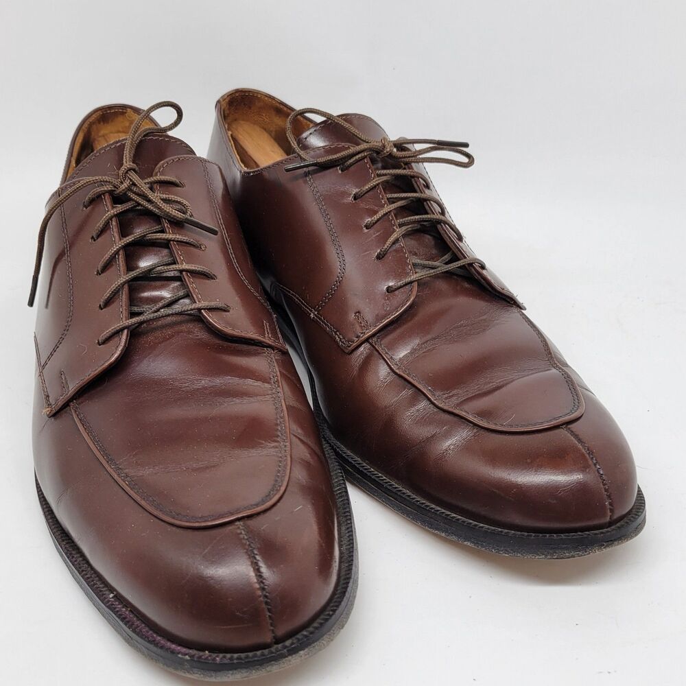 Cole Haan "Calhoun" Mens Brown Leather Split Toe Derbys Size US 12 D Made India